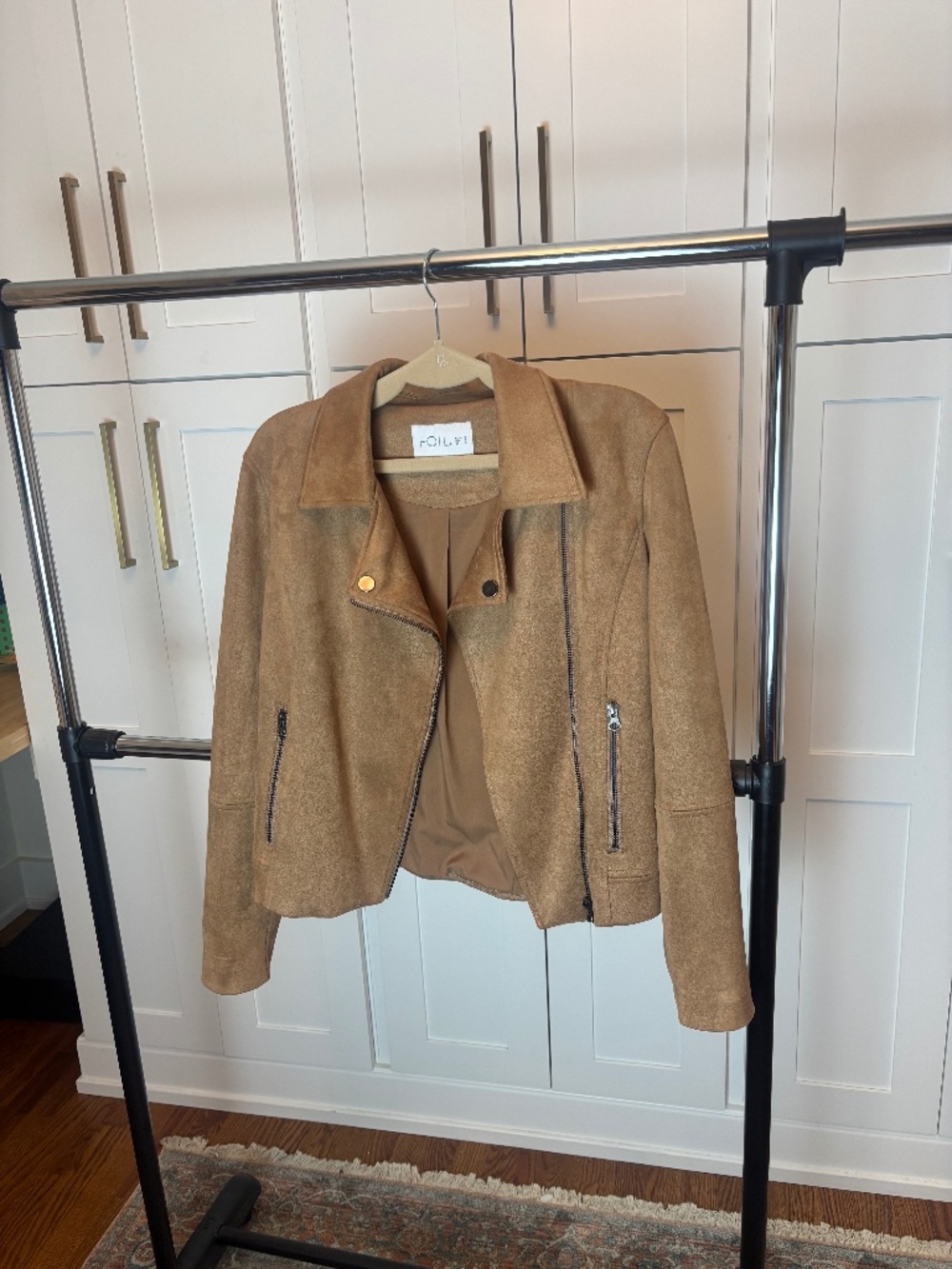 Foil Faux Suede Jacket
